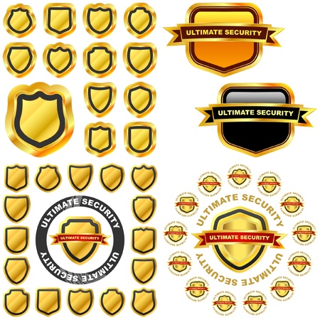 Vector shield collection for design.のイラスト素材