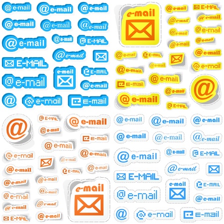 Email. Sticker set.のイラスト素材