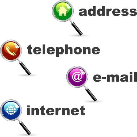 Contact icon set. Vector illustration.のイラスト素材