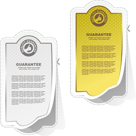 Vector guarantee sticker set.のイラスト素材