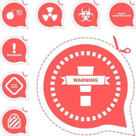 Warning vector signs.のイラスト素材
