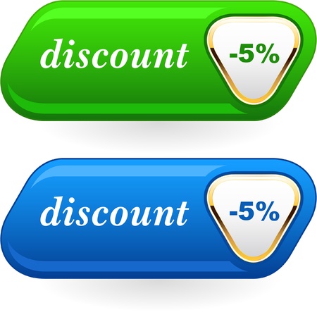 Discount button.のイラスト素材