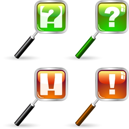Exclamation and question vector elements.   のイラスト素材