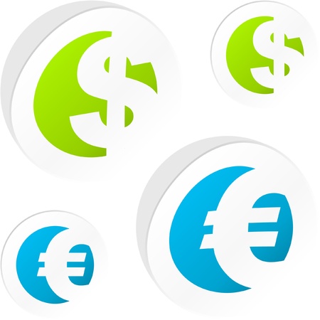Dollar and Euroのイラスト素材