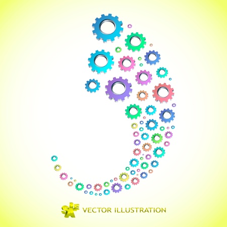 Vector gear background. Abstract illustration.  のイラスト素材