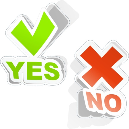 Yes and No.のイラスト素材