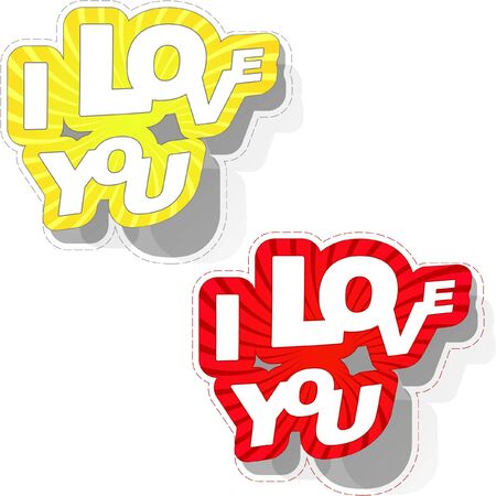 I love you. Love message.   のイラスト素材