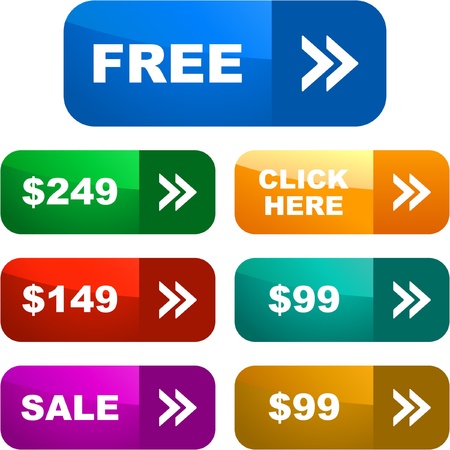 Set of design elements for sale.  のイラスト素材