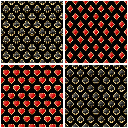 Seamless background with card suits.  のイラスト素材