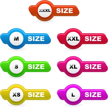 Size element set. Vector illustration.  のイラスト素材