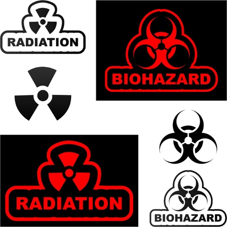 Biohazard sign. Vector illustration.  のイラスト素材