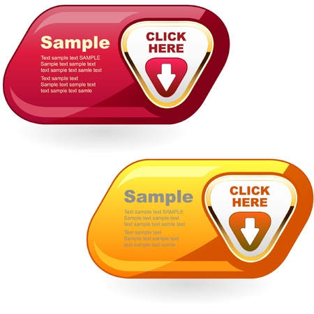 Download buttons. Vector set for web.  のイラスト素材