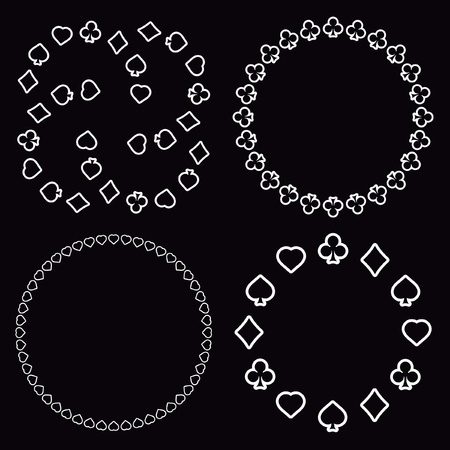 Abstract background with card suits. Vector illustration.  のイラスト素材