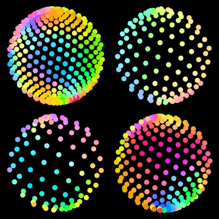 Multicolored globe illustration.  のイラスト素材