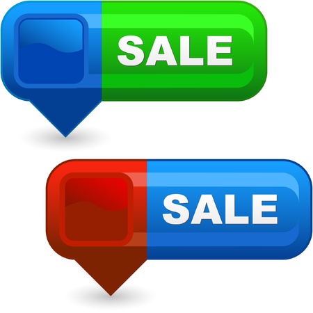 SALE. Button set.のイラスト素材