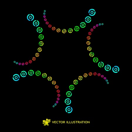Vector gear frame. Abstract illustration.  のイラスト素材