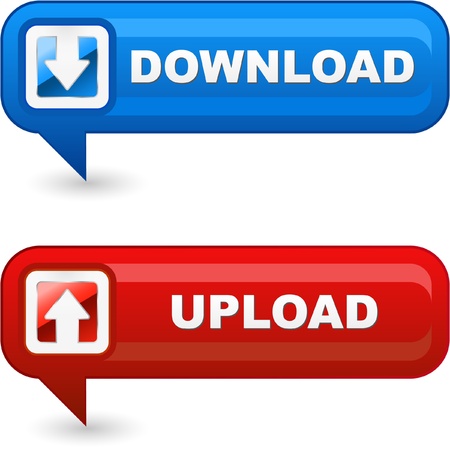 DOWNLOAD and UPLOAD.のイラスト素材