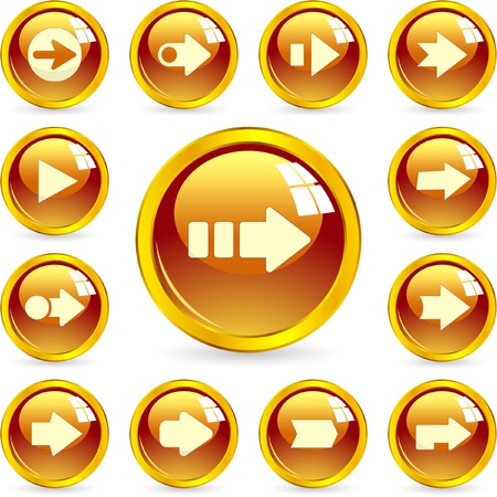 Set of arrows. Vector illustration.   のイラスト素材