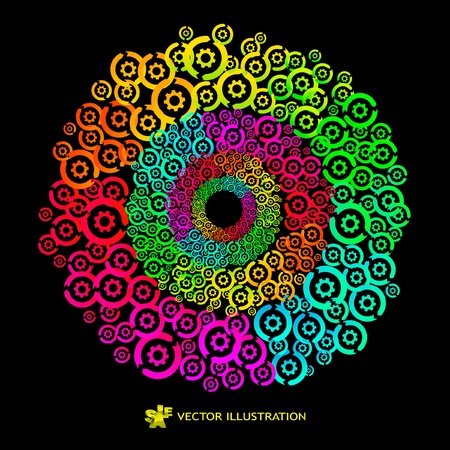 Vector gear background. Abstract illustration.  のイラスト素材