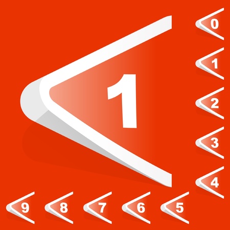 Numbers. Sticker set.のイラスト素材