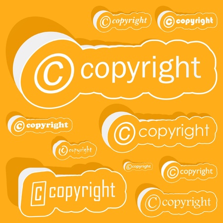 COPYRIGHT. Vector illustration.  のイラスト素材
