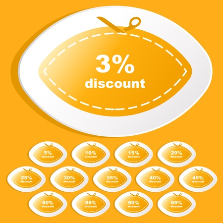 Discount sticker set for sale  のイラスト素材