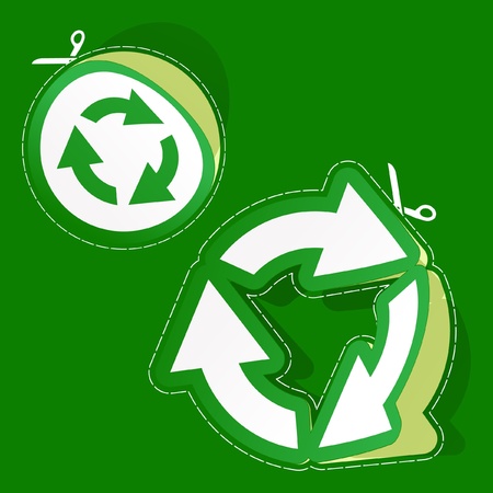 Recycle. Sticker set.のイラスト素材