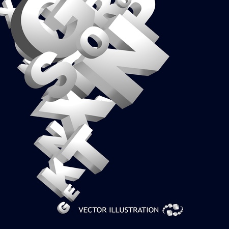 Abstract background with letter mix.のイラスト素材