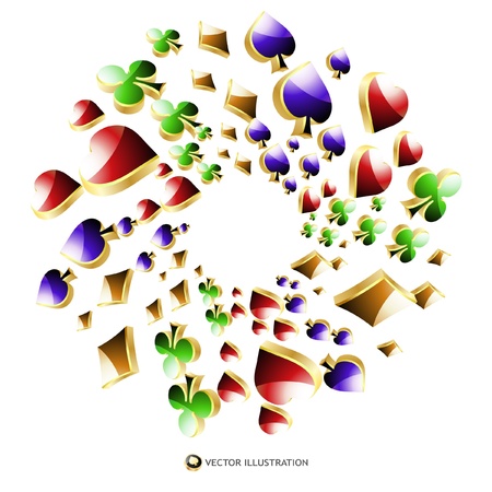 Vector gambling composition. Abstract background.  のイラスト素材