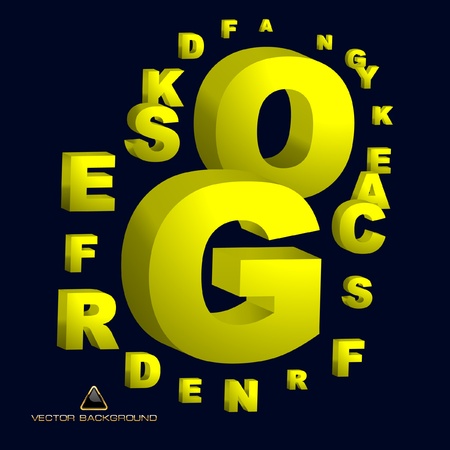 Abstract vector background with letters. Vector illustration.  のイラスト素材