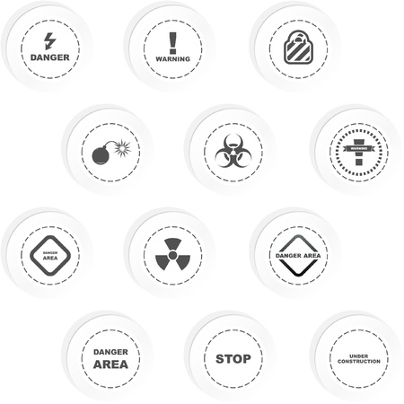 Warning vector signs.のイラスト素材