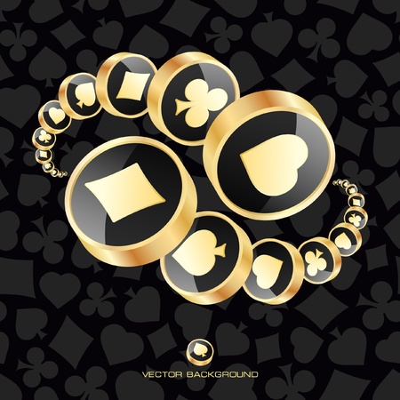 gambling composition. Abstract background.  のイラスト素材