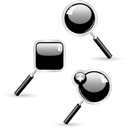 Vector search icons. Vector set.  のイラスト素材