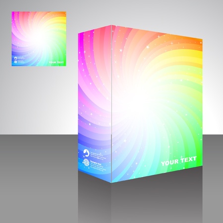 Colorful packaging box. Abstract illustration.  のイラスト素材