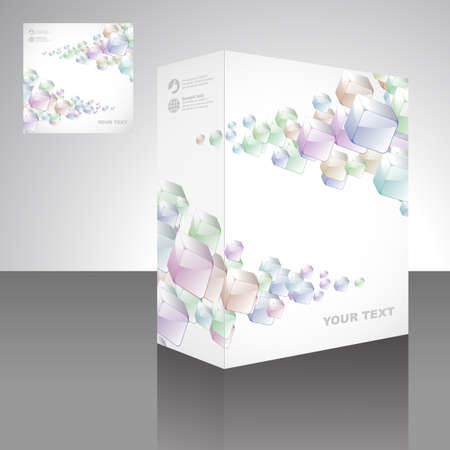 Colorful boxes packaging box. Abstract illustration.のイラスト素材