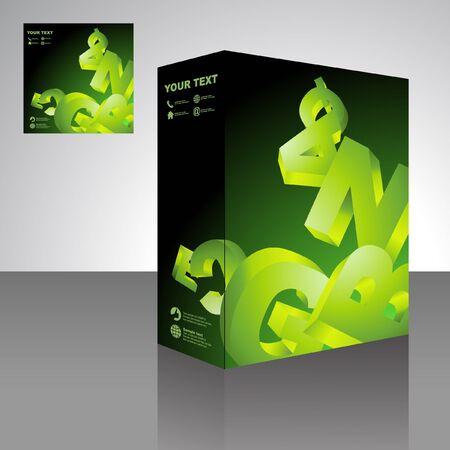 Vector packaging box. Abstract illustration.  のイラスト素材