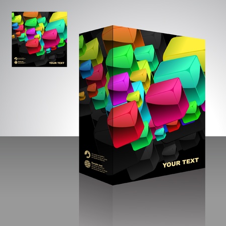 Vector packaging box. Abstract illustration.  のイラスト素材