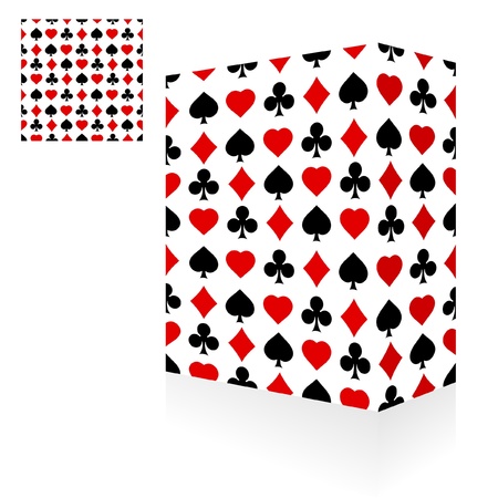 Vector packaging box with card suits.のイラスト素材