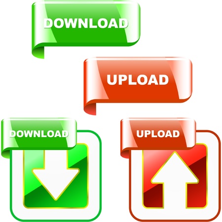 Download and upload web elements.のイラスト素材