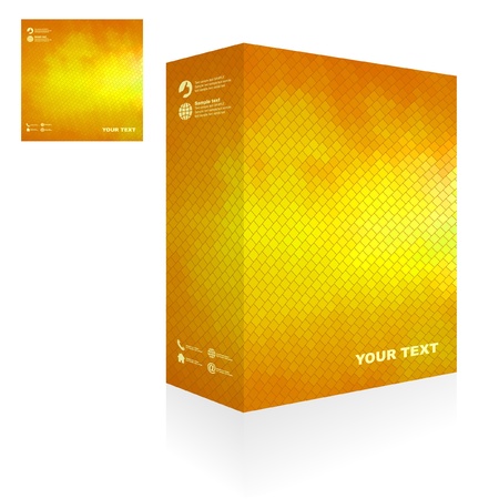 Vector packaging box. Abstract illustration.  のイラスト素材