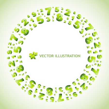 Abstract background with numbers.  のイラスト素材