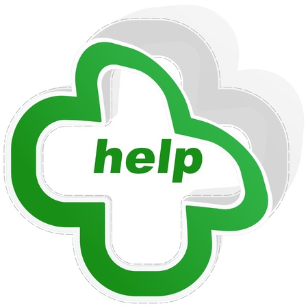 Help sticker.のイラスト素材