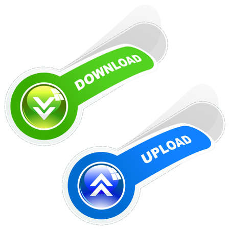 Download and upload. set for web.のイラスト素材