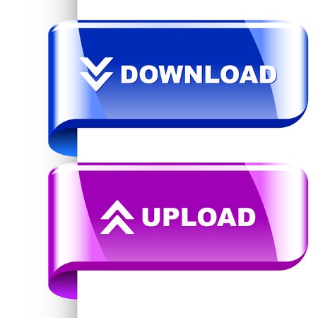 Download and upload. set for web.のイラスト素材