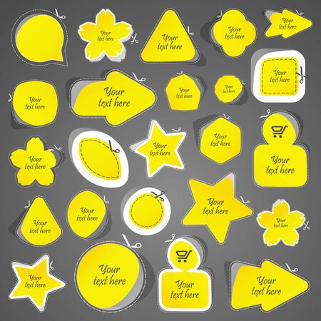 Sticker set for design.  のイラスト素材