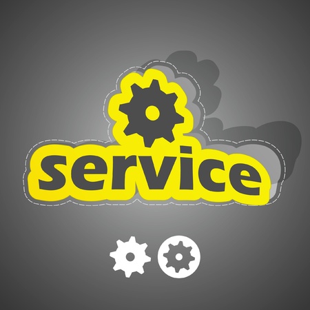 SERVICE. Sticker for design.のイラスト素材