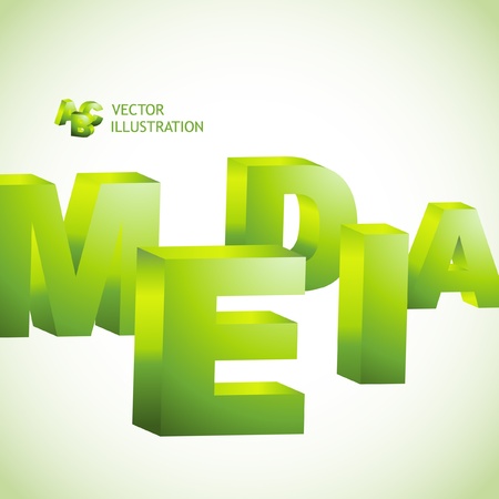 MEDIA. Vector 3d illustration.のイラスト素材