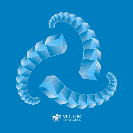 Abstract background with blue boxes    のイラスト素材