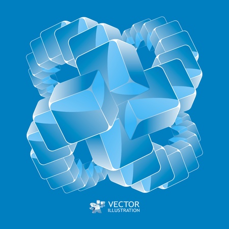 Abstract background with blue boxes Abstract background with blue boxes