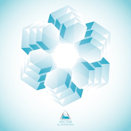 Abstract hexagon background.  のイラスト素材